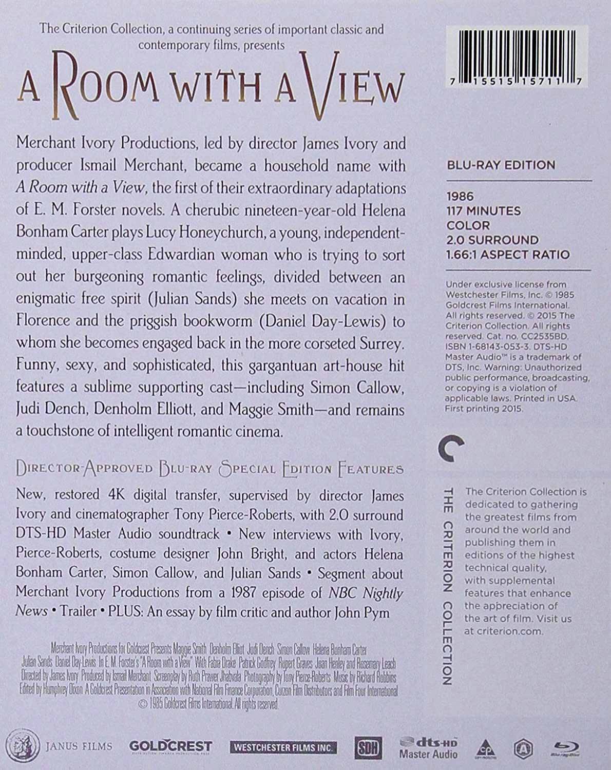 A Room With A View Le Cinema Paradiso Blu Ray Reviews And