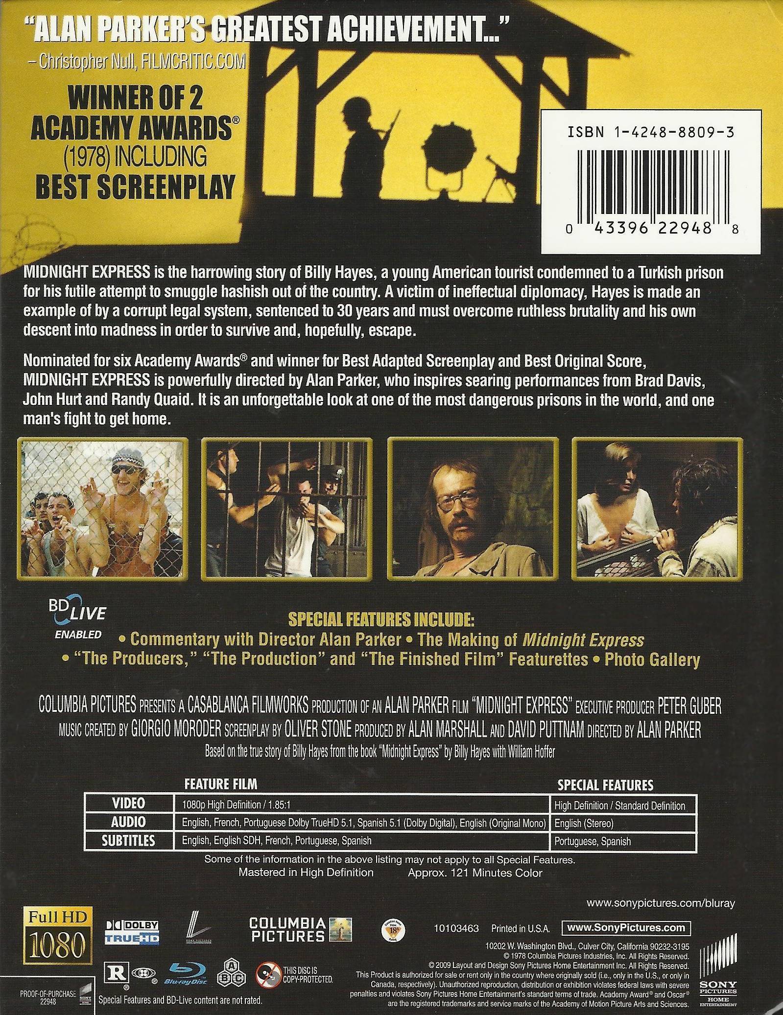 Midnight Express | Le Cinema Paradiso Blu-Ray reviews and DVD reviews